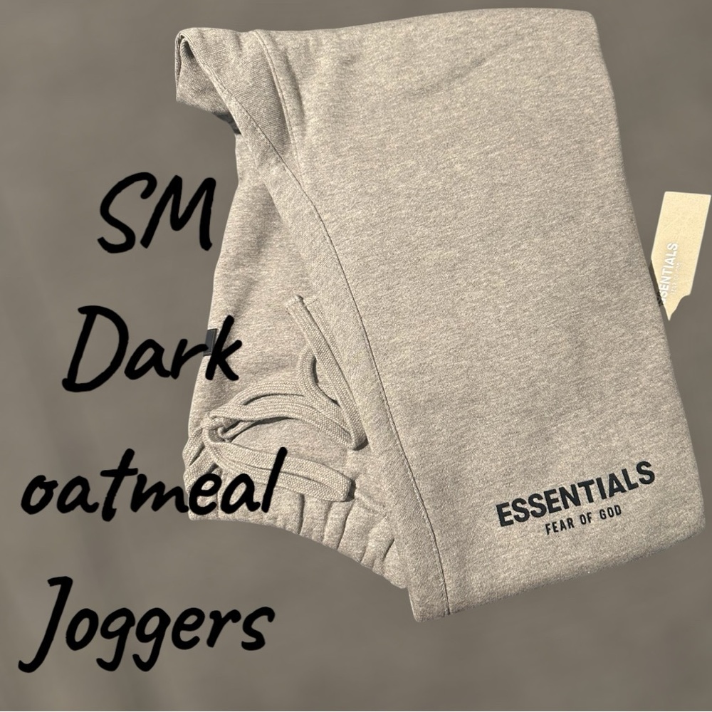 Essentials Dark Oatmeal Joggers - image 1